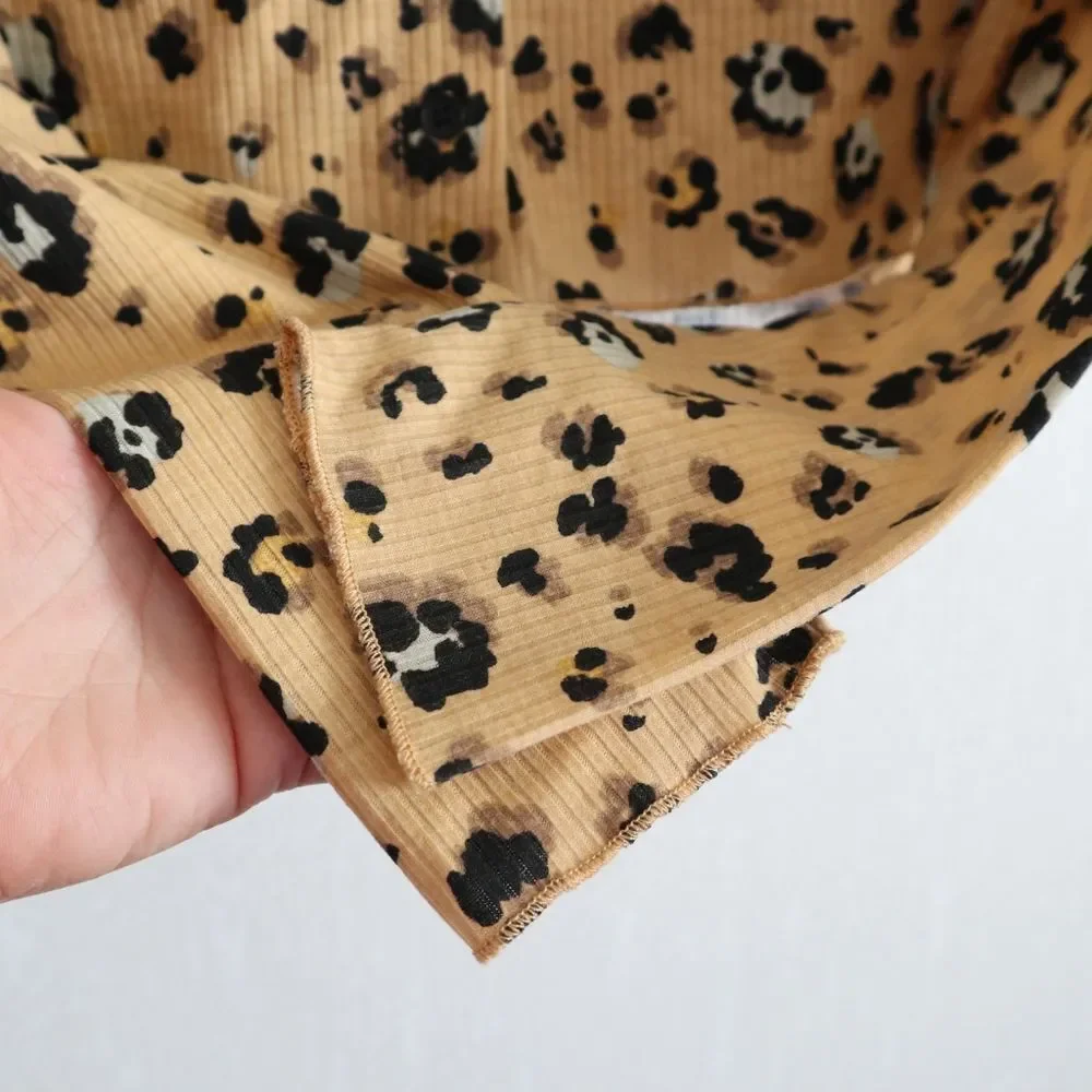 Nwt Nordstrom Bp. Cropped Rib Cardigan & Camisole leopard print - Picture 10 of 12